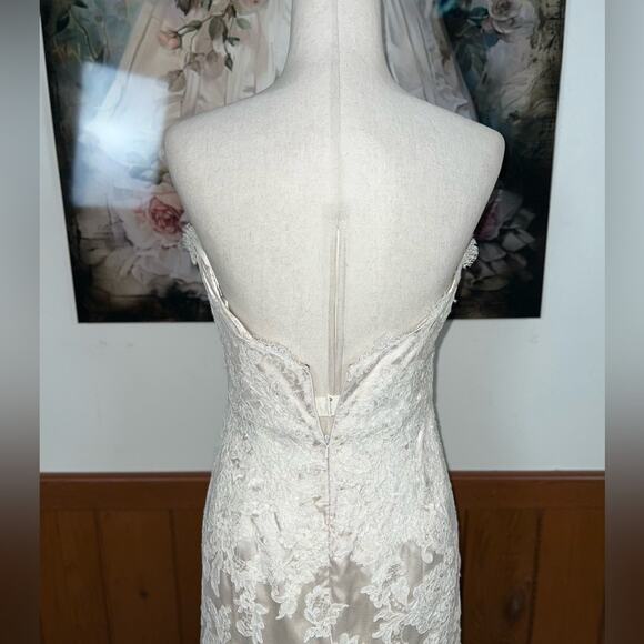 Stunning New $3900 JLM Couture Jim Hjelm Sweetheart Lace Overlay Wedding Gown! - Picture 9 of 12